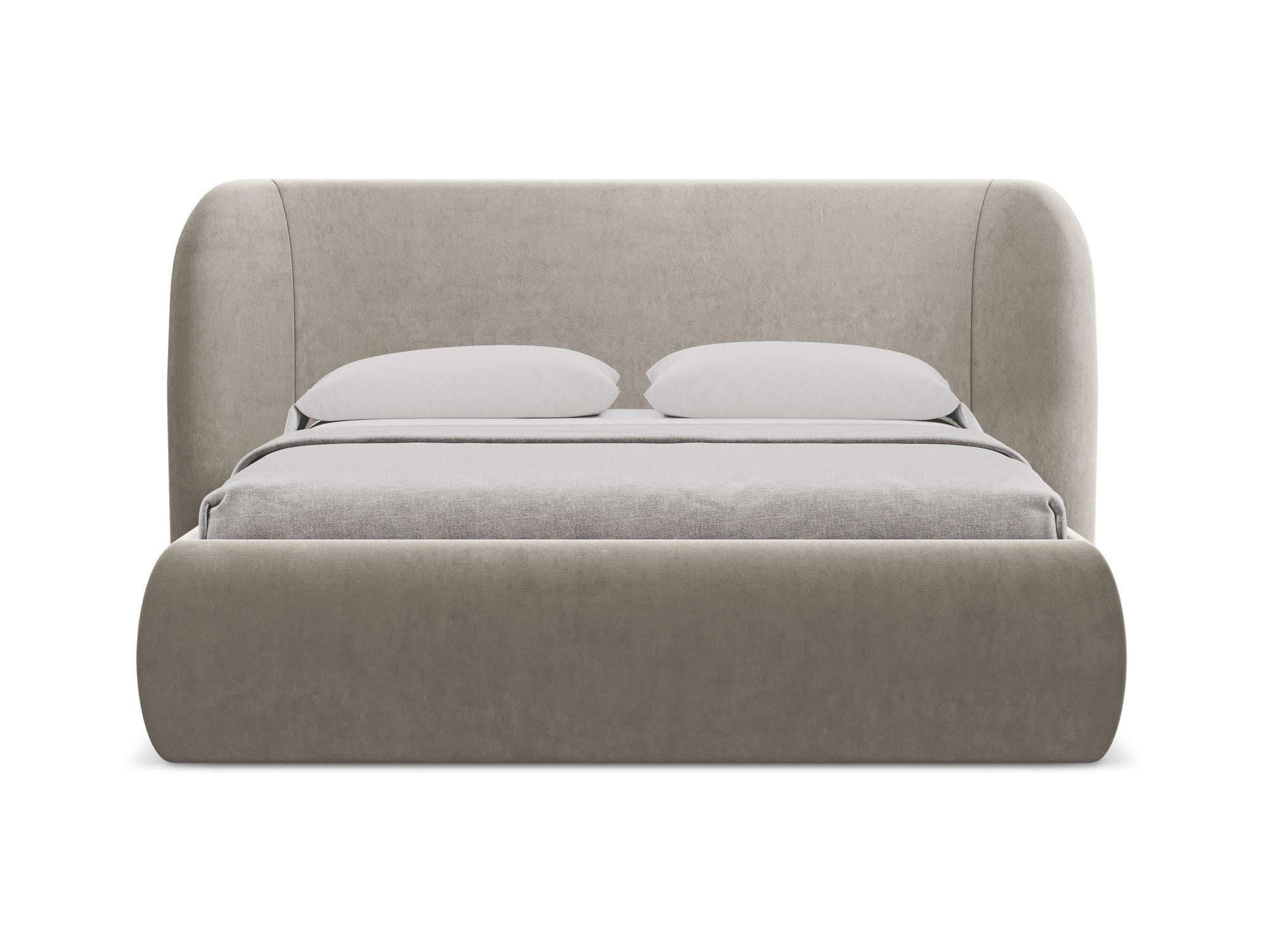 POLSTERBETT mit Bettkasten und Lattenrost 210x215 Grau - Taupe/Schwarz, Kunststoff/Textil (160/200cm) - Makamii