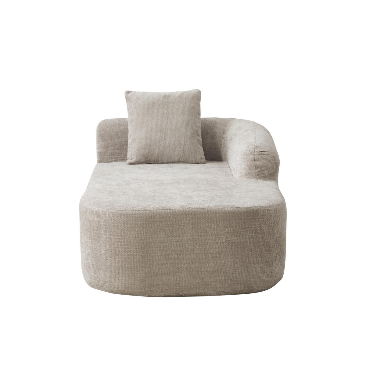 RÉCAMIERE DE-35127 rechte mit Chenille-Bezug Grau - Grau, Textil (99/80.5/172cm) - ComfortXL