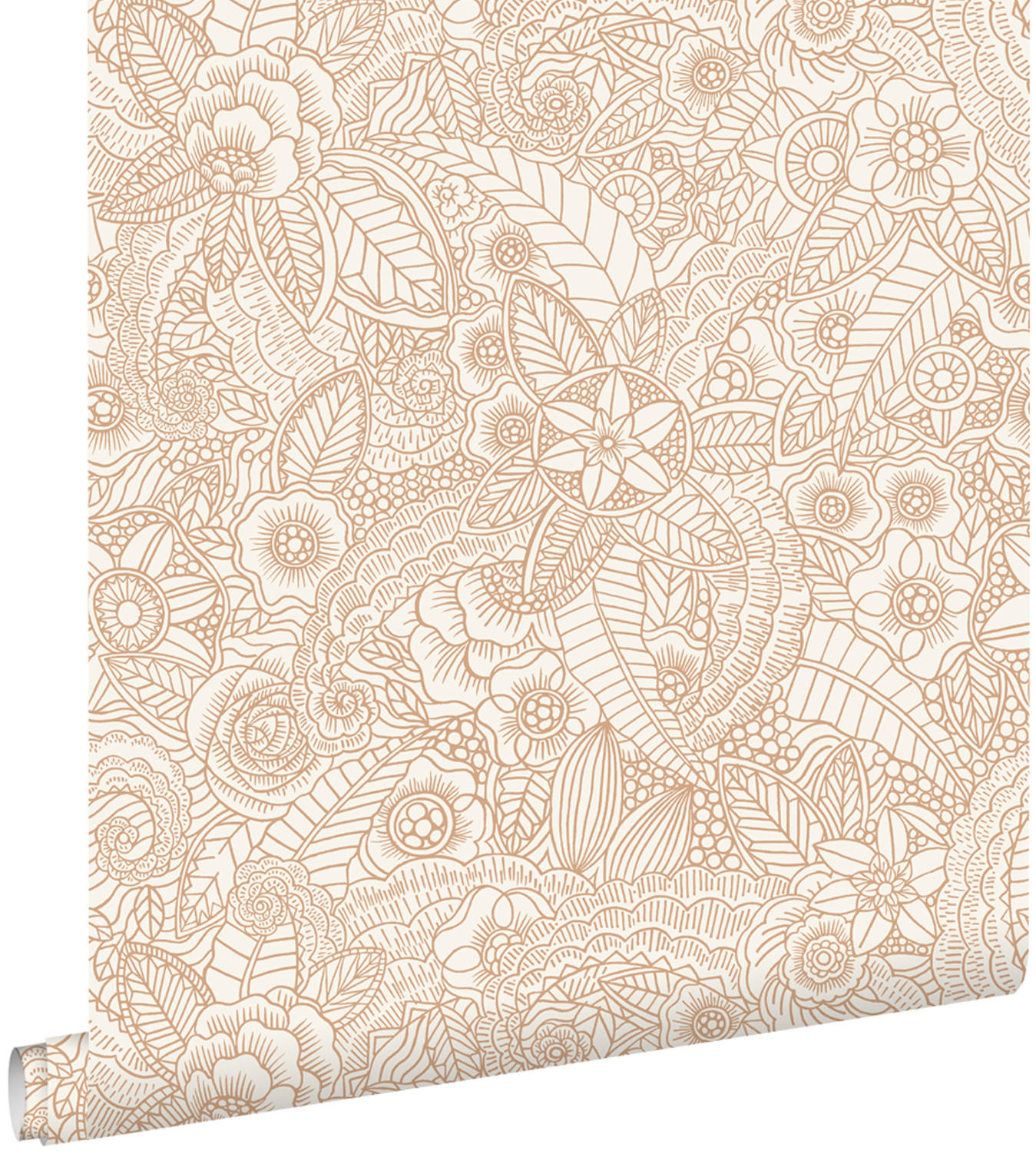 TAPETE Blumenzeichnungen 53 cm x 10.05 m - Beige, Papier (53/1000cm) - ESTAhome
