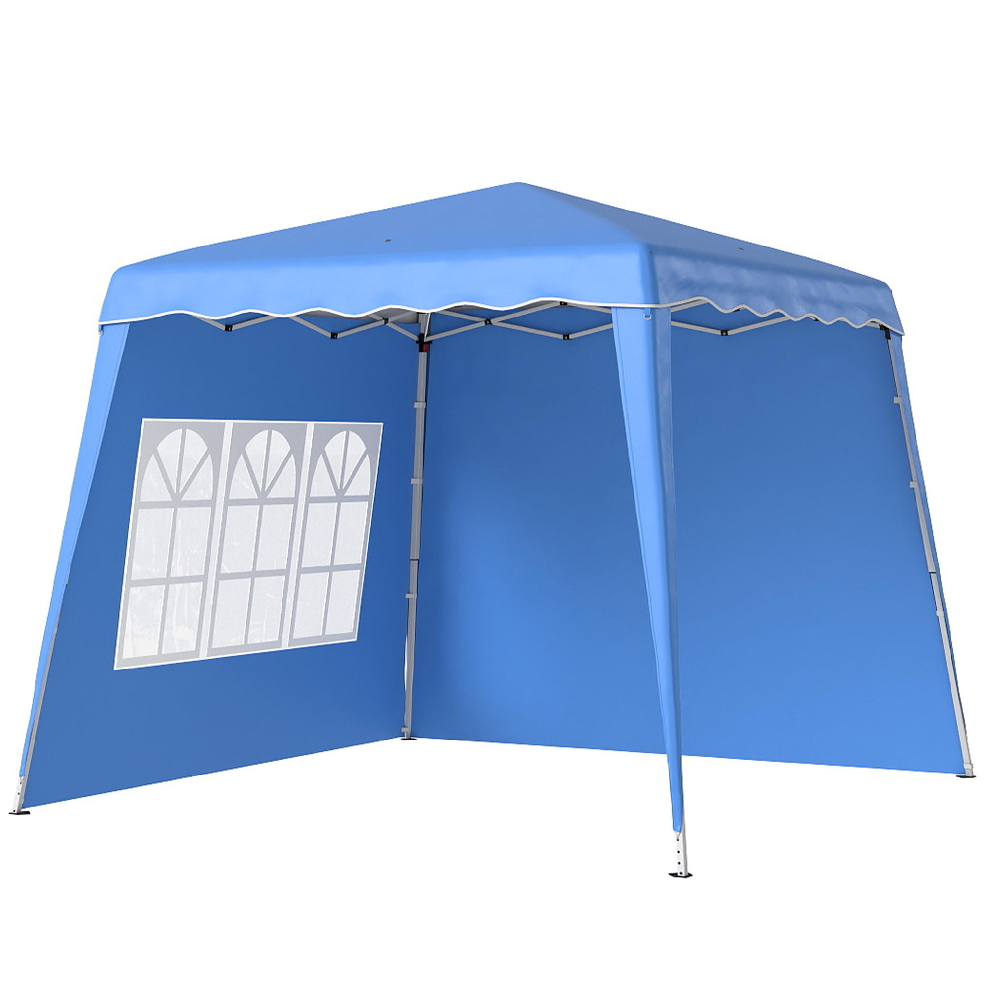 POP-UP-FALTZELT, 4×4m, zweifarbig - Dunkelblau, Textil (289/250/289cm) - Vallsero
