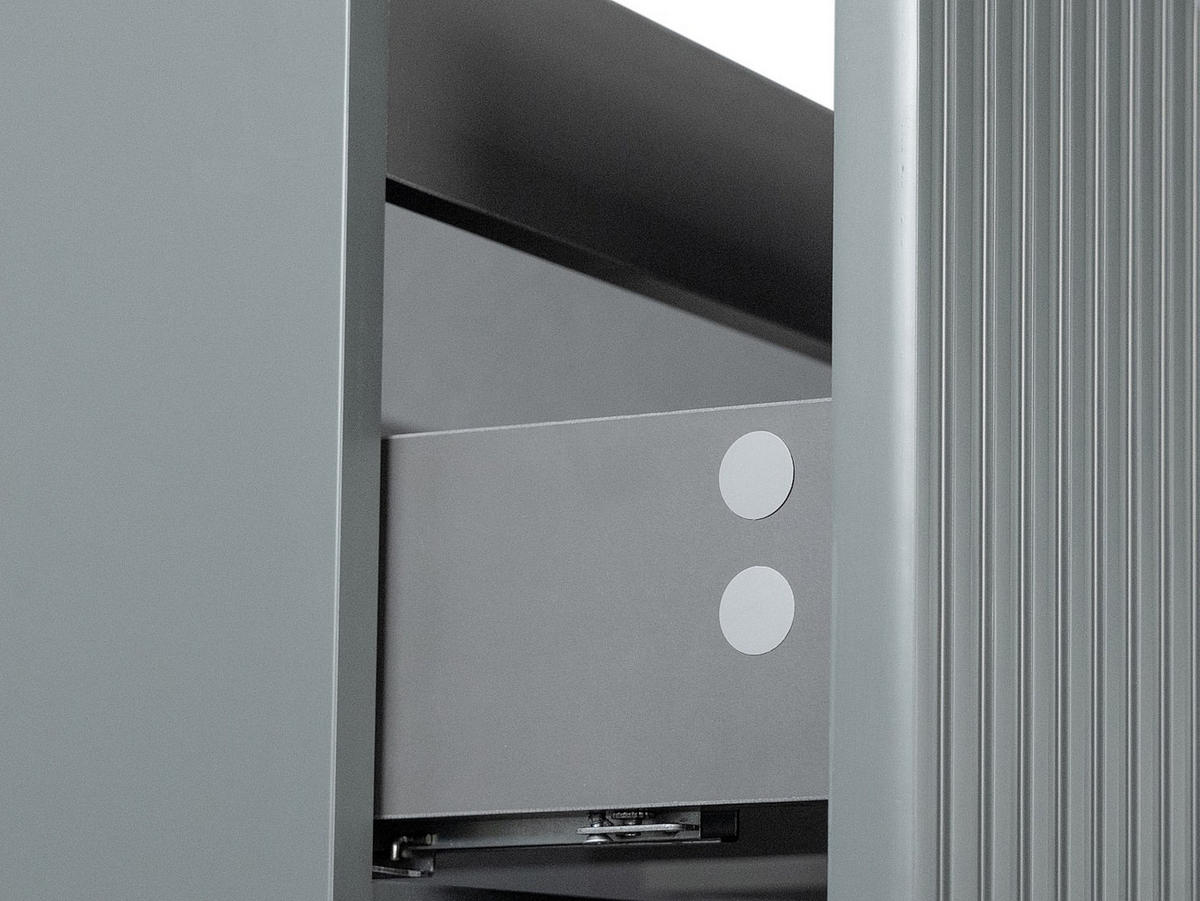 DOPPELWASCHTISCH - 120cm x 45.5cm - MDF - grau - PAVANI - Grau, Holz (120/55/45.5cm) - Vente-Unique