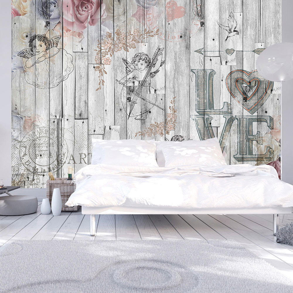VLIESTAPETE Grau 200/140 cm - Pink/Grau, Textil (200/1cm) - KUNSTLOFT