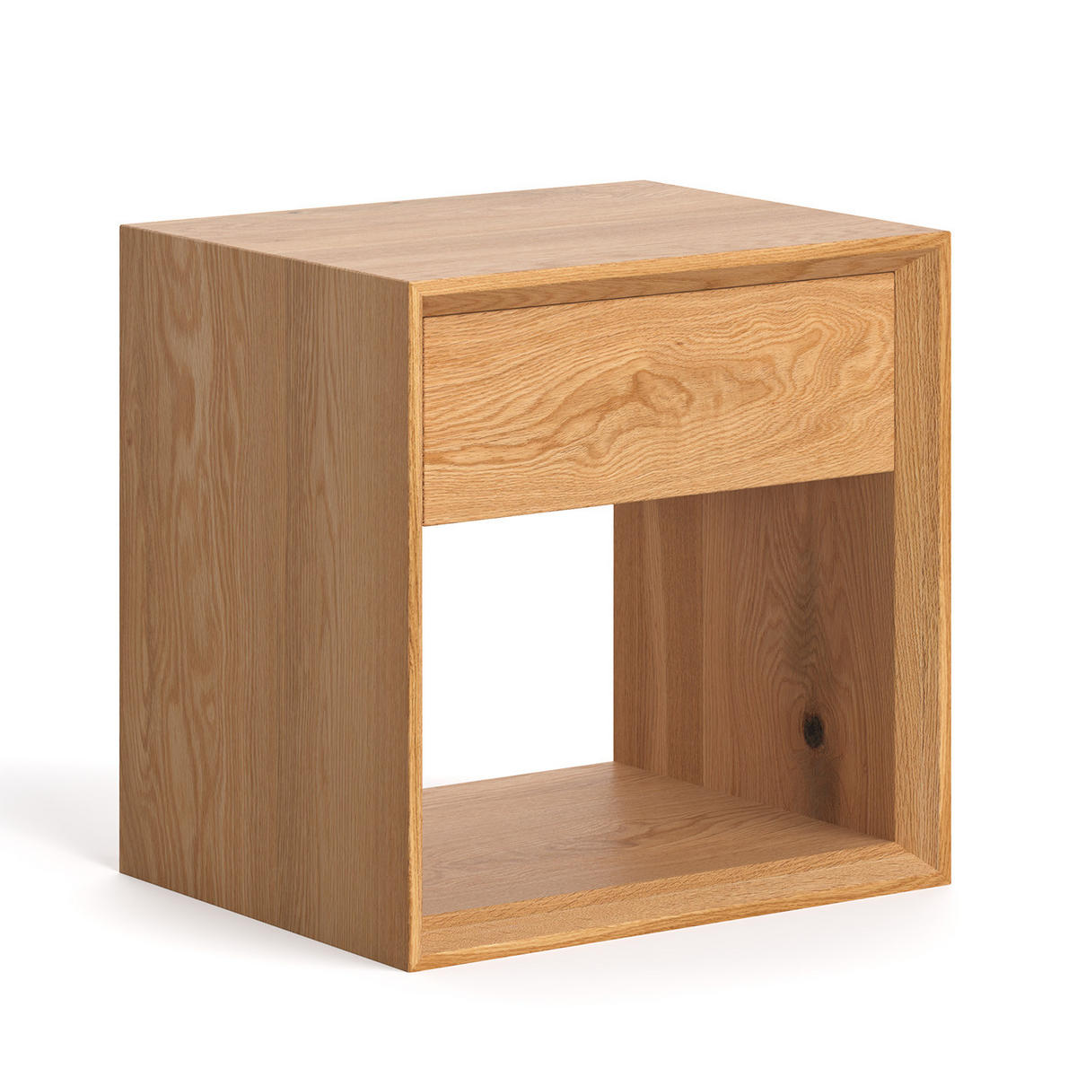 NACHTTISCH Modena aus massivem Eichenholz - Eichefarben/Naturfarben, Holz (50/50/40cm) - Danzz