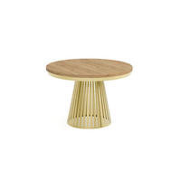 ESSTISCH Cone Bis - Honigeiche/Goldfarben, Holzwerkstoff/Metall (120/120/76cm) - Meblini