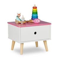 KINDER-NACHTTISCH - Multicolor, Holz/Holzwerkstoff (38/31/30cm) - Relaxdays