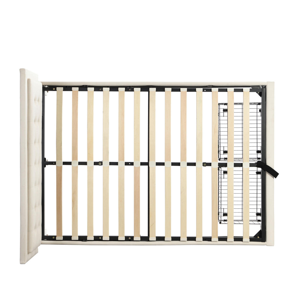 POLSTERBETT 140/200 cm mit verstellbarem Kopfteil, hydraulischem Stauraum und 2 Schubladen, Samt Beige - Beige, Textil (140/200cm) - Redom