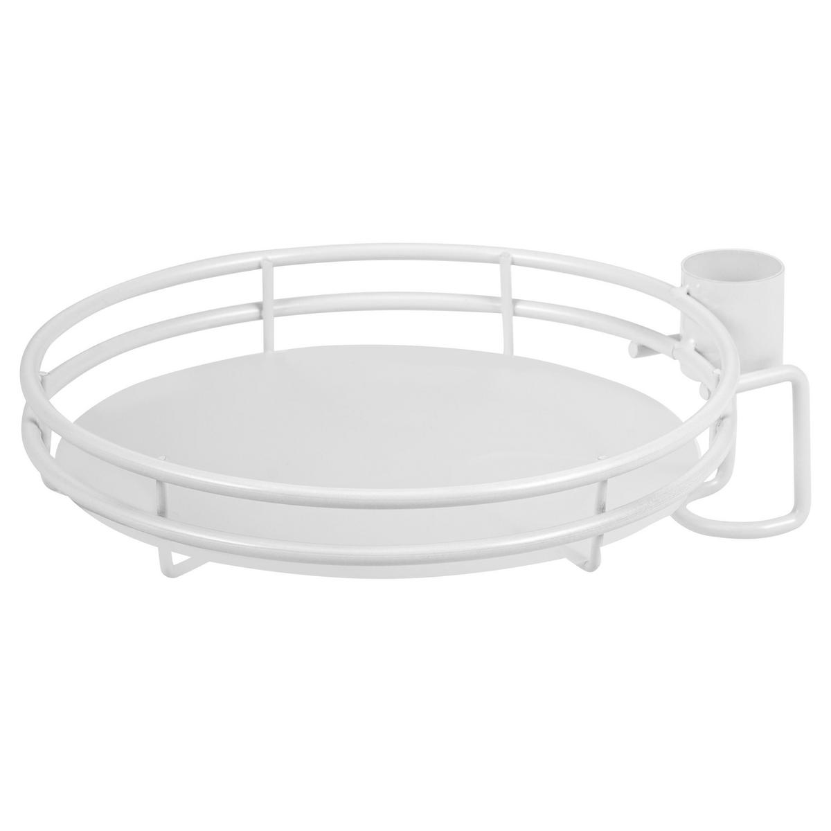 ZUSATZ-PFLANZENTELLER, weiß - Weiß, Metall (19/19/4.5cm) - bremermann