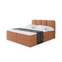BOXBETT mit Matratze H4 - NINA - 160x200 cm - Apricot - Orange, Holzwerkstoff (160/200cm) - ALTDECOR
