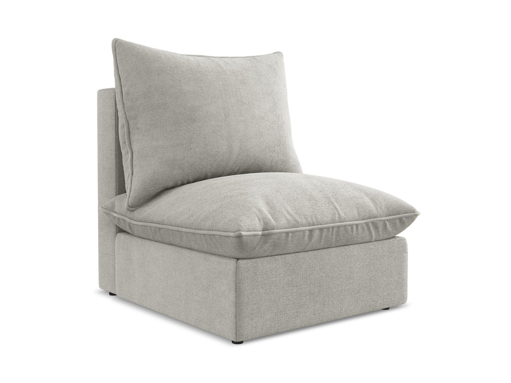 SOFAELEMENT Strukturstoff Grau - Hellgrau/Schwarz, Holzwerkstoff/Kunststoff (75/77/90cm) - Makamii