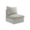 SOFAELEMENT Strukturstoff Grau - Hellgrau/Schwarz, Holzwerkstoff/Kunststoff (75/77/90cm) - Makamii