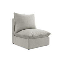 SOFAELEMENT Strukturstoff Grau - Hellgrau/Schwarz, Holzwerkstoff/Kunststoff (75/77/90cm) - Makamii