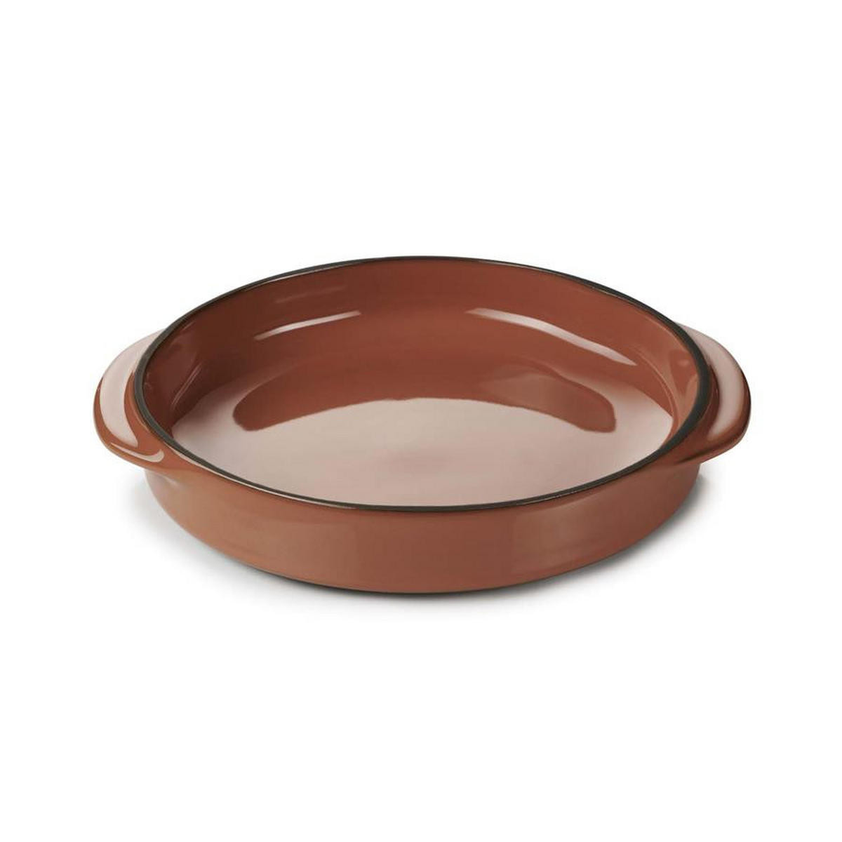 SCHÄLCHEN CARACTERE mit Griffen 14 cm Zimt - Braun, Keramik (14cm) - Revol Porcelaine France