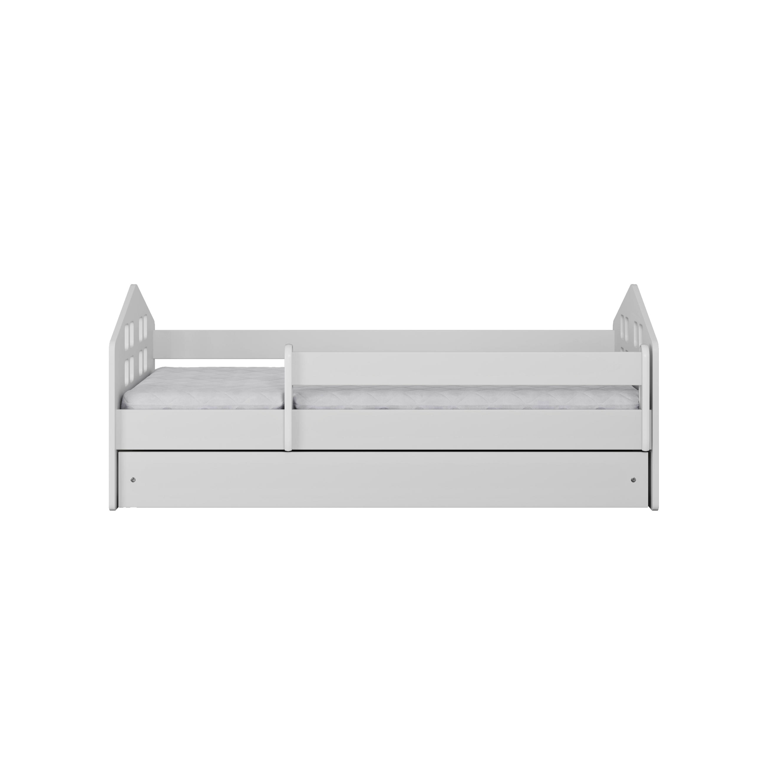 KINDERBETT Kacper mit Schublade ohne Matratze 90/65/164 - Weiß, Holzwerkstoff (80/160cm) - RAUMHIRSCH FURNITURE