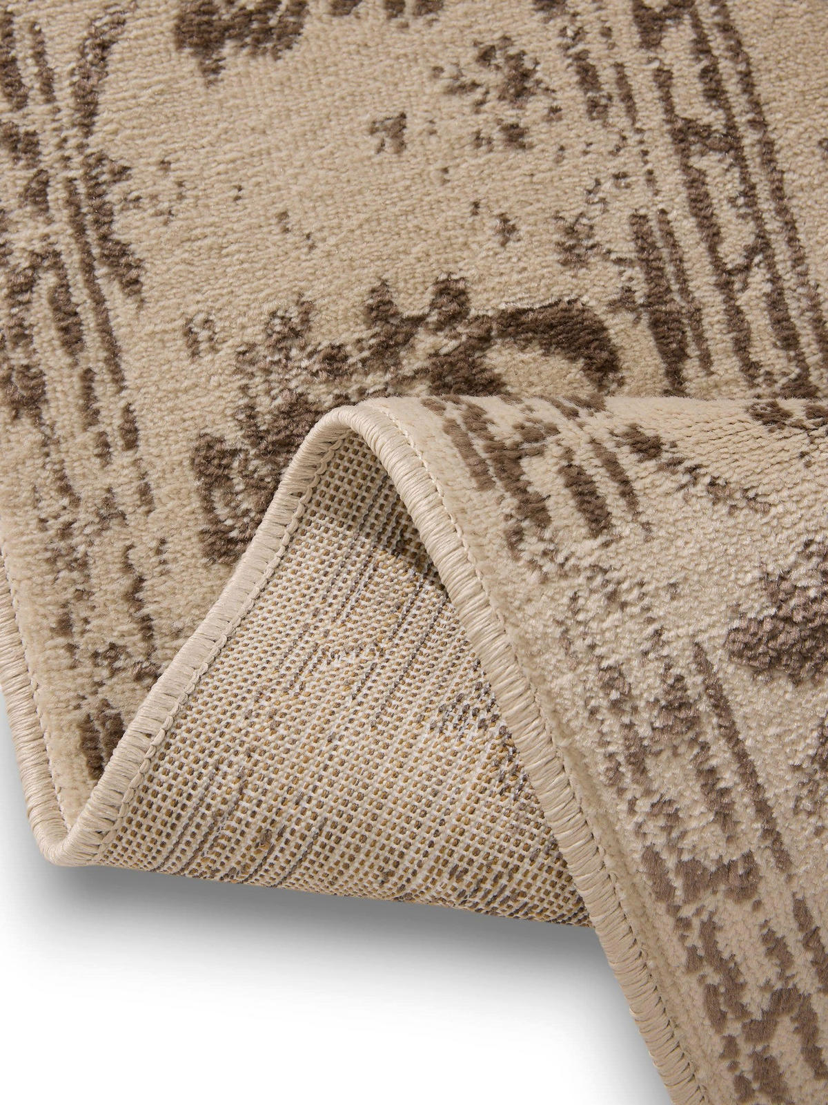 VINTAGE-TEPPICH Suki 160/230 cm - Creme/Braun, Kunststoff (160/230cm) - benuta