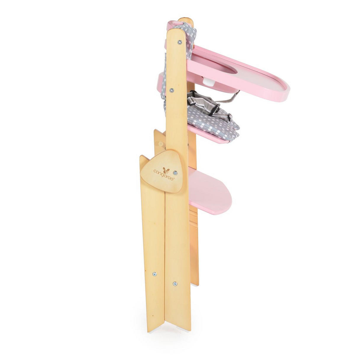HOCHSTUHL Caramel Holz rosa Kissen, klappbar, Fußstütze, 3-Punkt-Gurt - Rosa, Holz (45/78/55cm) - Cangaroo