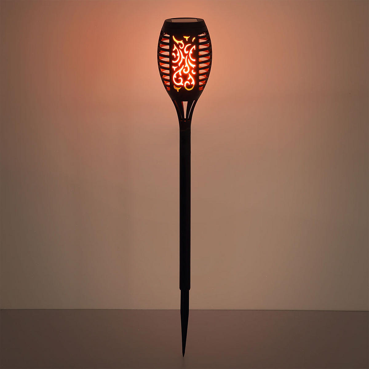 LED AUSSENLEUCHTE Solar Steckleuchte Schwarz - Schwarz, Kunststoff (7.5/7.5/49.5cm) - Globo Lighting