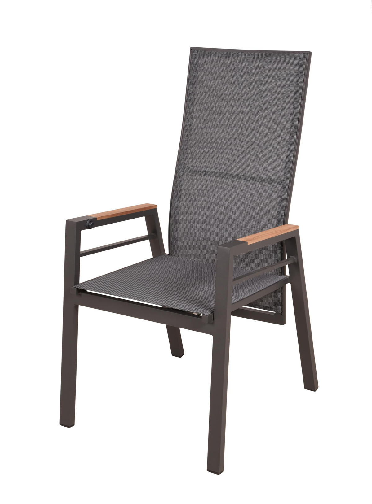 GARTENSTUHL 2er Set Lucia verstellbar Hochlehner - Schwarz, Holz (56.5/110/65cm) - DELUKE