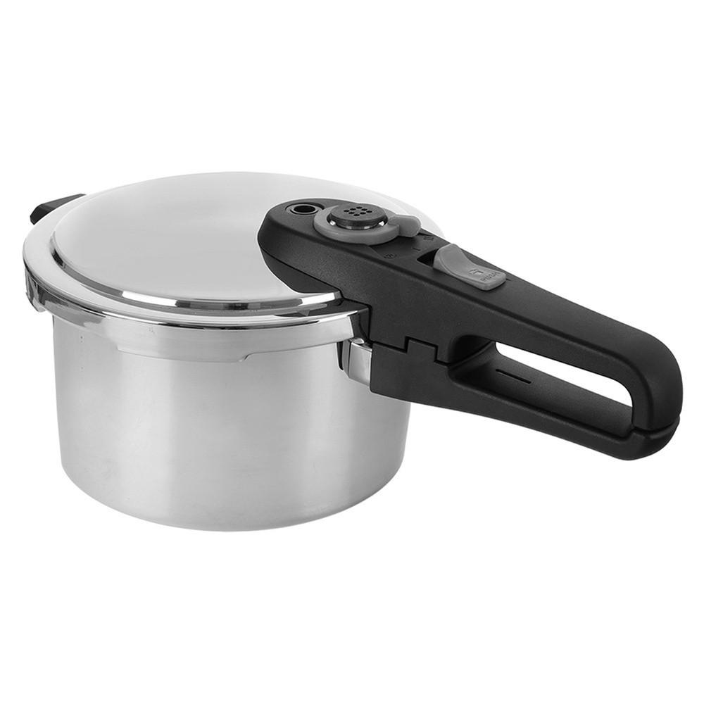 SCHNELLKOCHTOPF Wind mit Automatikverschluss silber - Silberfarben, Metall (4L) - Orion 