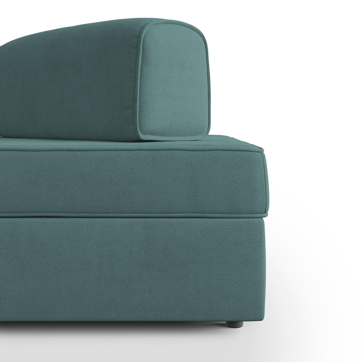 LINEARSOFA Liberty ausziehbar - Petrol, Textil (200/42/105cm) - Divani.store