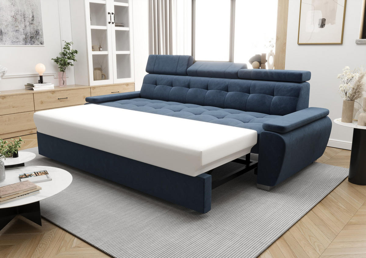 SCHLAFSOFA KONGO 01, Sofa mit Schlaffunktion, Farbe: Weiß, Kunstleder - Weiß, Textil (230/90/95cm) - O-Sofa