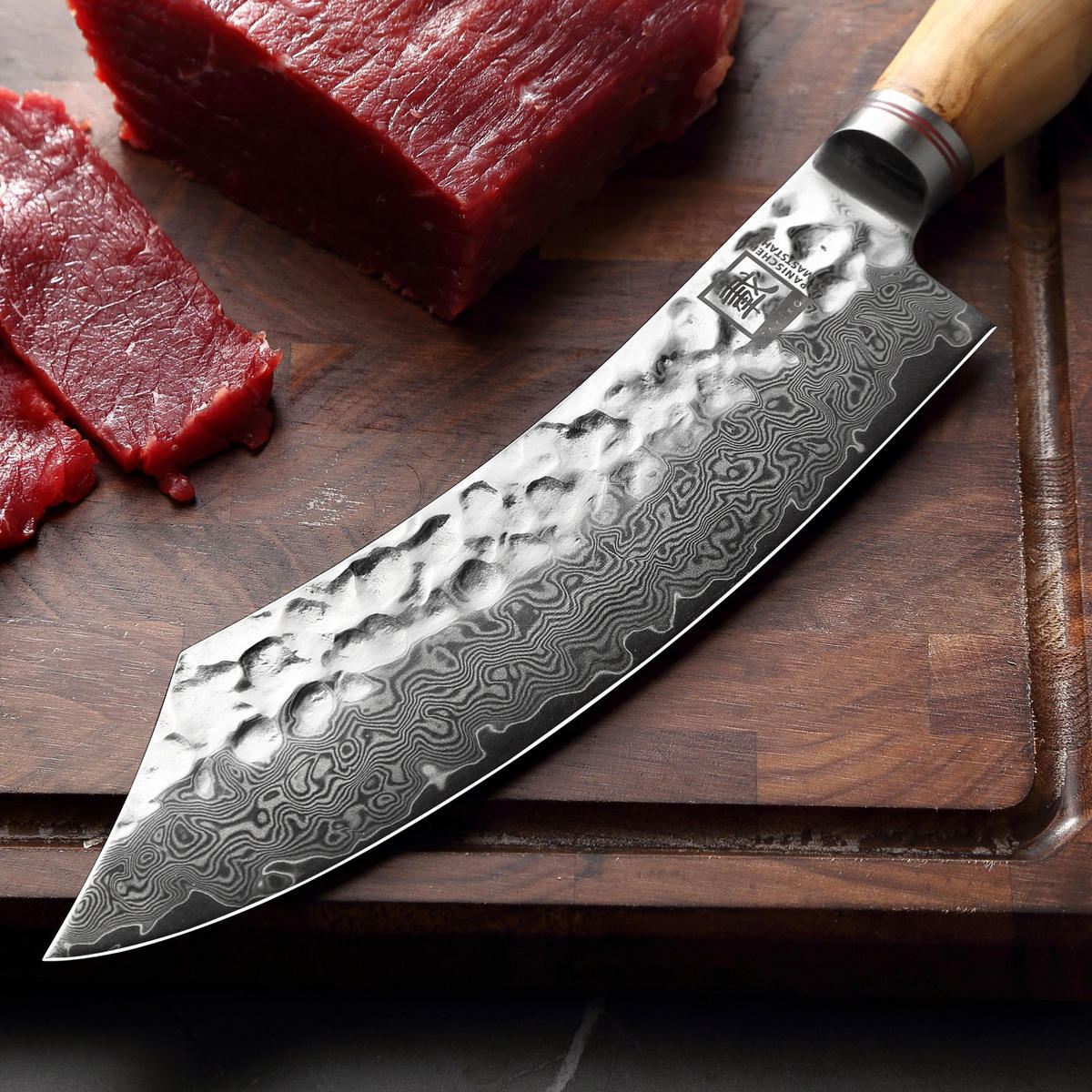 BLOCKMESSER 20 cm - Braun, Holz/Metall (34cm) - Zayiko