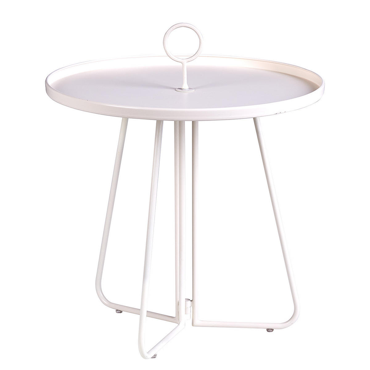 BEISTELLTISCH Porter mit Griff - Creme, Metall (45/45/53cm) - BUTLERS