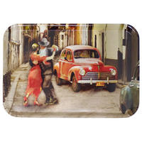 TABLETT Tango, rechteckige Melamin Serviertablett 45x31 cm - Rot, Kunststoff (31/2/45cm) - Lashuma