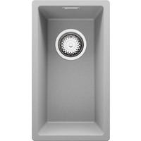 SPÜLBECKEN London Slim, 2-er set Grau 26/47 cm 1 Becken + Ablauf-Set ab 30er Unterschrank - Chromfarben/Grau, Kunststoff (26/20/47cm) - Primagran