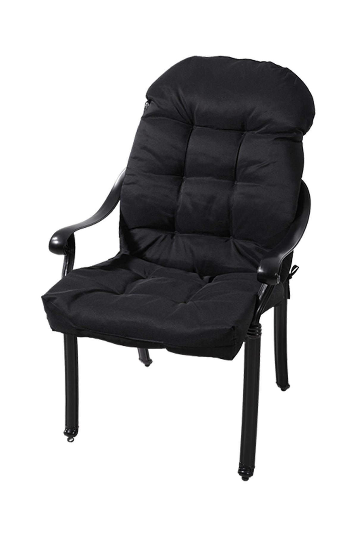 BÜROSTUHL mit 4cm 28D Sponge aus PP + Wood Plate Steel in Schwarz Ergonomisch 58 x 55 x 93cm - Schwarz/Weiß, Kunststoff/Textil (48/93/110cm) - Livingandhome