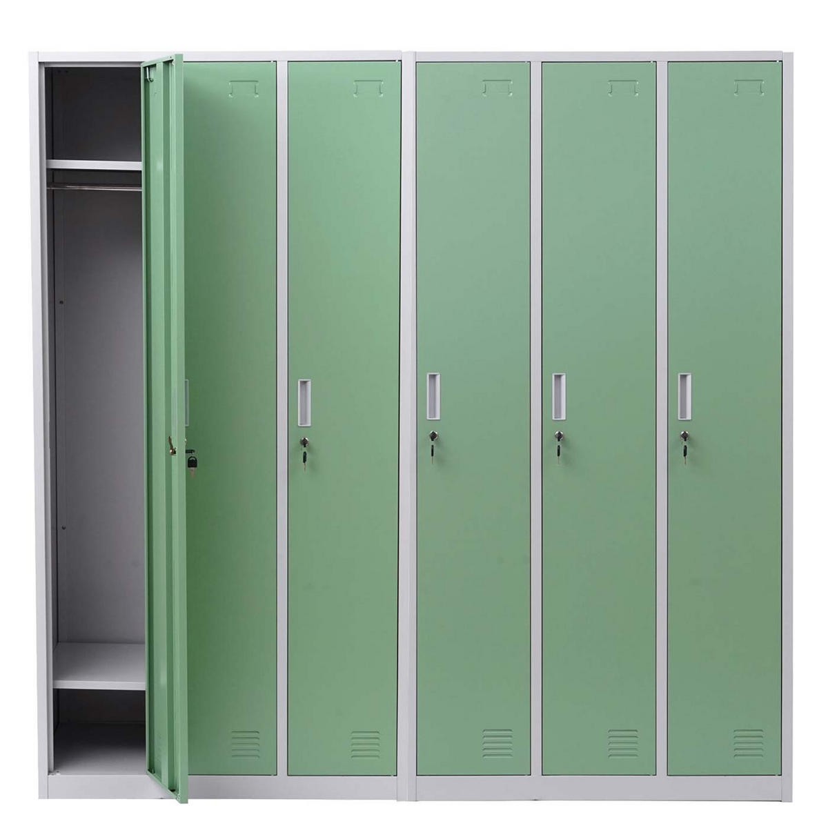 SCHLIESSFACH Grün 2er-Set-Set - Grün, Metall (180/180/50cm) - MCW