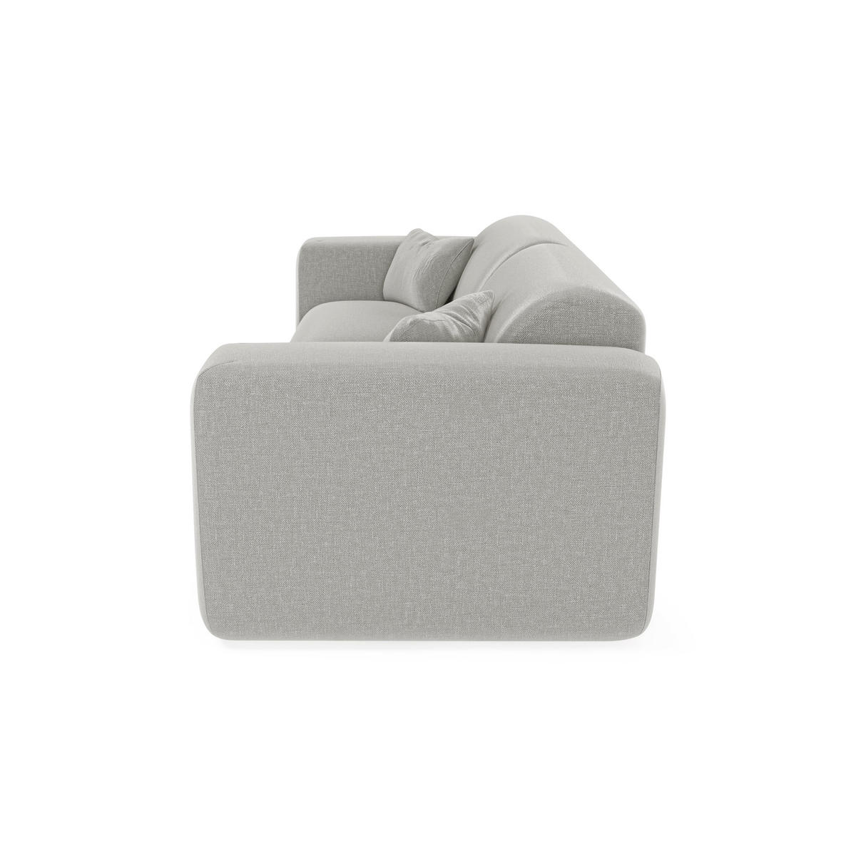 SCHLAFSOFA GERADE Rastergewebe Hellgrau 234.0 CENTIMETERScm - Hellgrau/Grau, Textil (234/73/95cm) - Sia Home