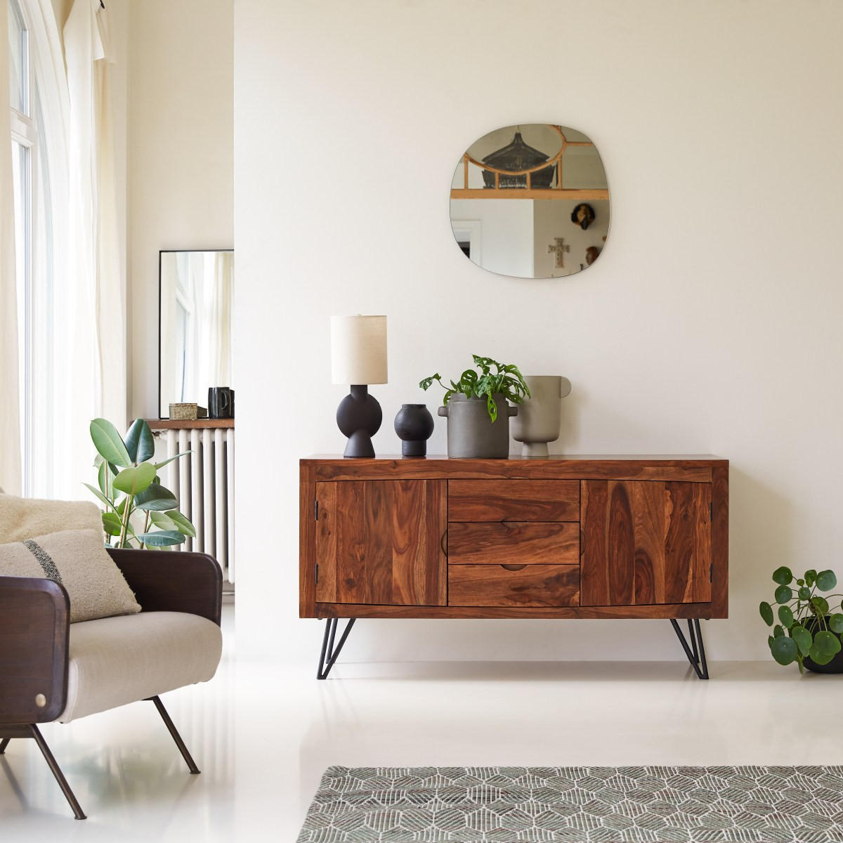 SIDEBOARD Bonnie Braun aus Palisander - Braun, Holz (150/77/45cm) - Tikamoon
