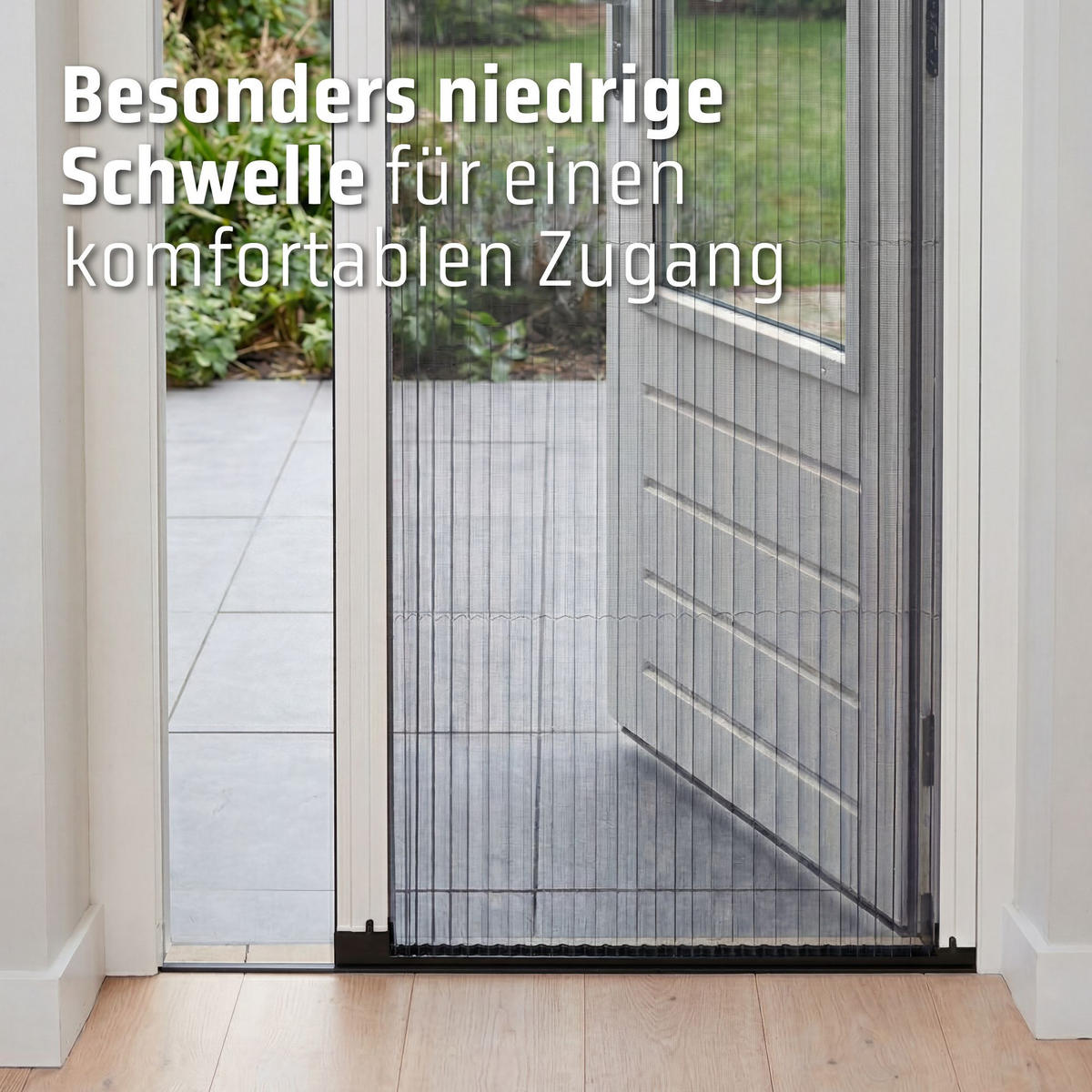 INSEKTENSCHUTZTÜR plissiert weiß - Weiß, Textil (96/206/3.7cm) - Cocoon Home Concepts