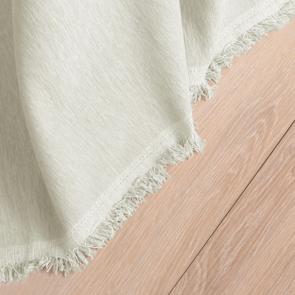 TAGESDECKE TALO mit Fransen Creme 220x240 - Creme, Textil (220/240cm)