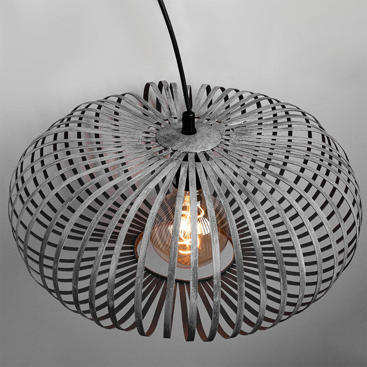 PENDELLEUCHTE JOHANN Grau Metall - Grau, Metall (40/40/150cm)