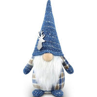 WEIHNACHTSWICHTEL mit Geweih 33 cm Blau - Multicolor, Textil (12/31/15cm)