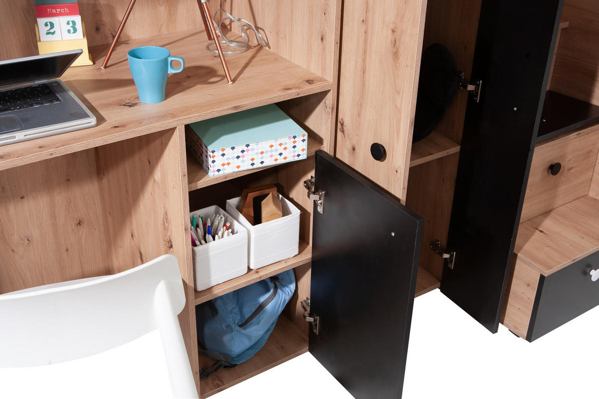 HOCHBETT 247/165/120 - Schwarz/Weiß, Holz (90/200cm) - MÖBEL KRYSPOL