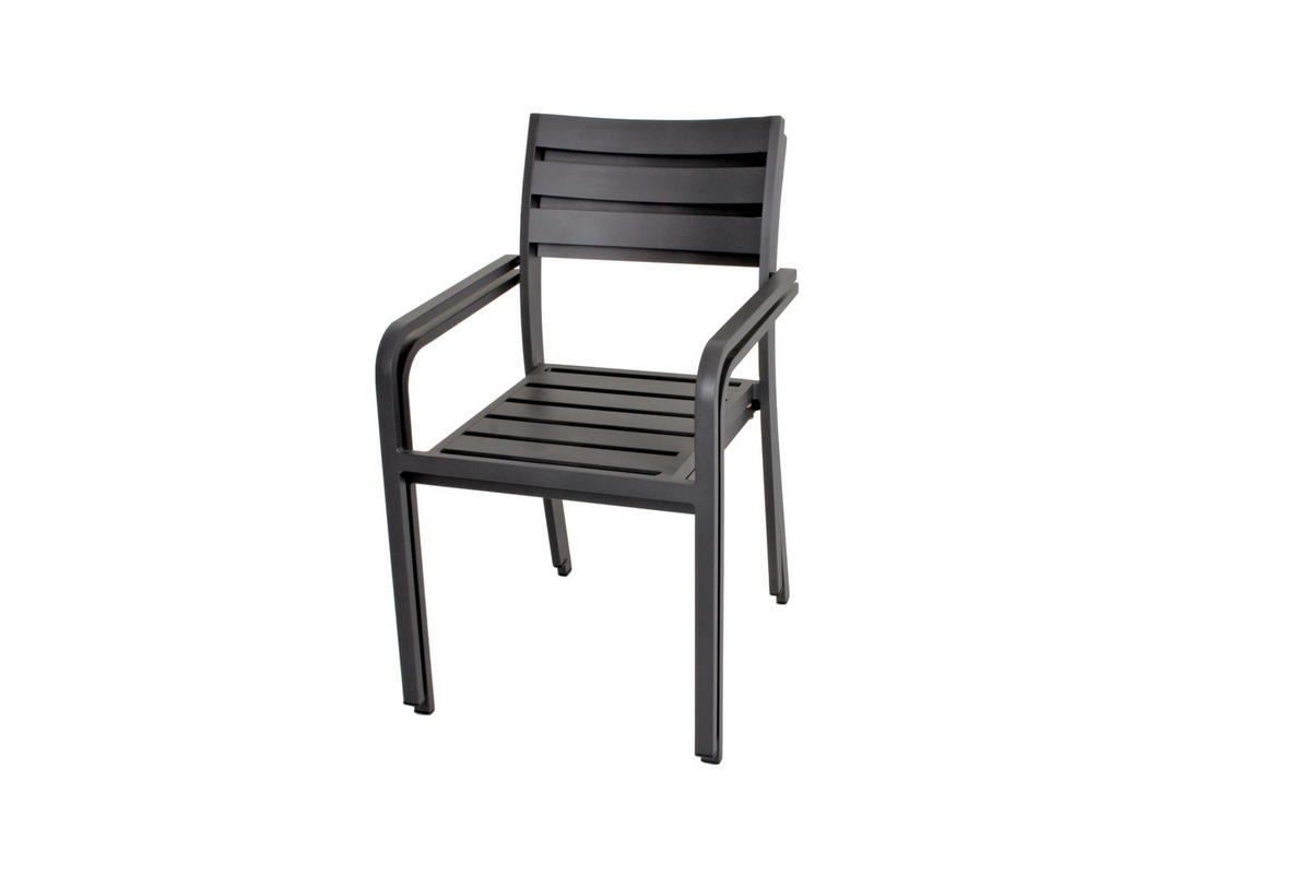 GARTEN-SITZGRUPPE Wanda 5-teilig Gartenmöbel-Set - Schwarz, Metall - DELUKE