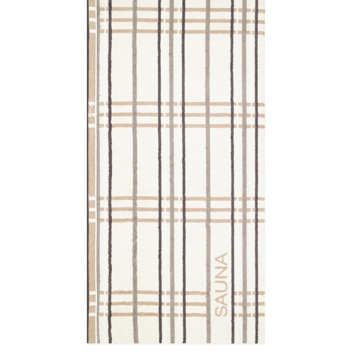 SAUNATUCH SAUNA CHECK 6274 NATUR - 33 - Beige, Textil (80/200cm) - Cawoe