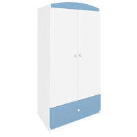 KINDERKLEIDERSCHRANK Basic - Blau, Holzwerkstoff (90/175/52cm) - RAUMHIRSCH FURNITURE