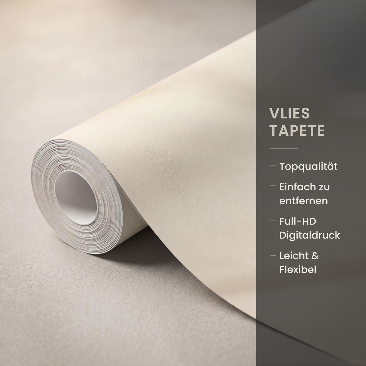 TAPETE - Wild - Blumen - Weiß - 280x220 cm - Creme, Papier (280/220cm) - OnlyWow