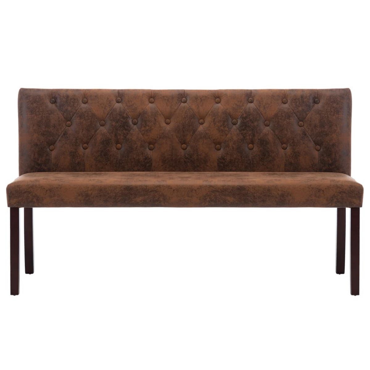 SITZBANK Mauri 148,5 cm Braun Wildleder-Optik - Braun, Textil (148.5/84.5/52cm) - DELUKE