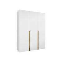 DREHTÜRENSCHRANK Mila I 150 - Goldfarben/Schwarz, Holzwerkstoff/Kunststoff (150/202/52cm) - MIRJAN24