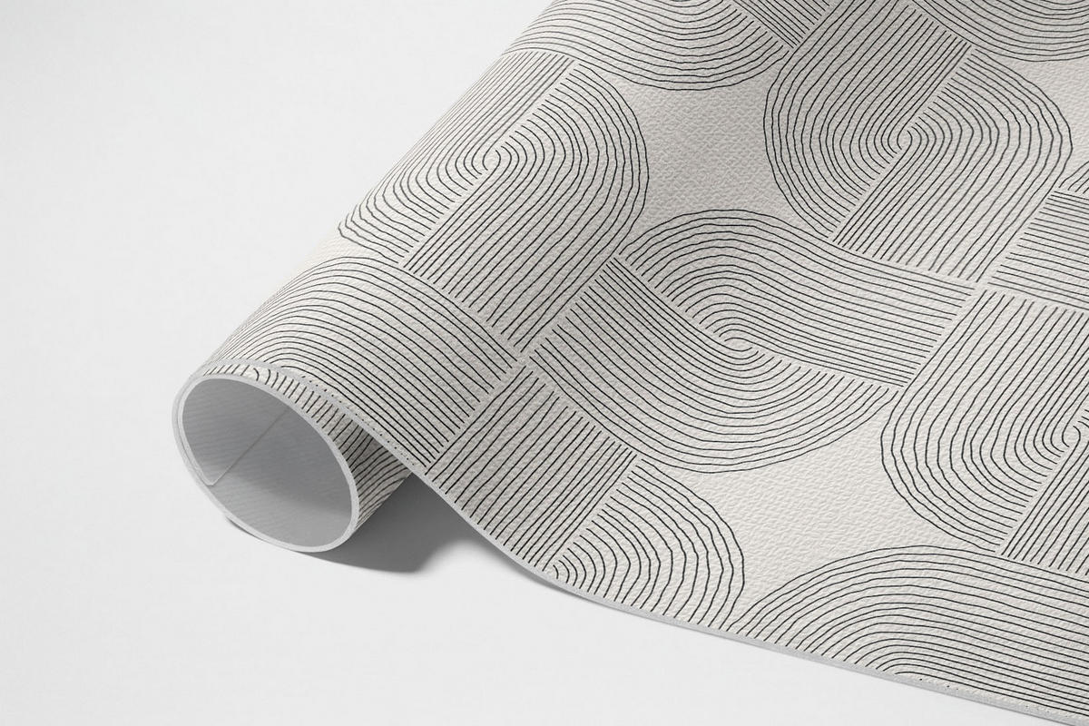 TEPPICH 120x180 cm Linearer Zopf Vintage Muster - Beige, Kunststoff (120/180cm) - Wallfluent