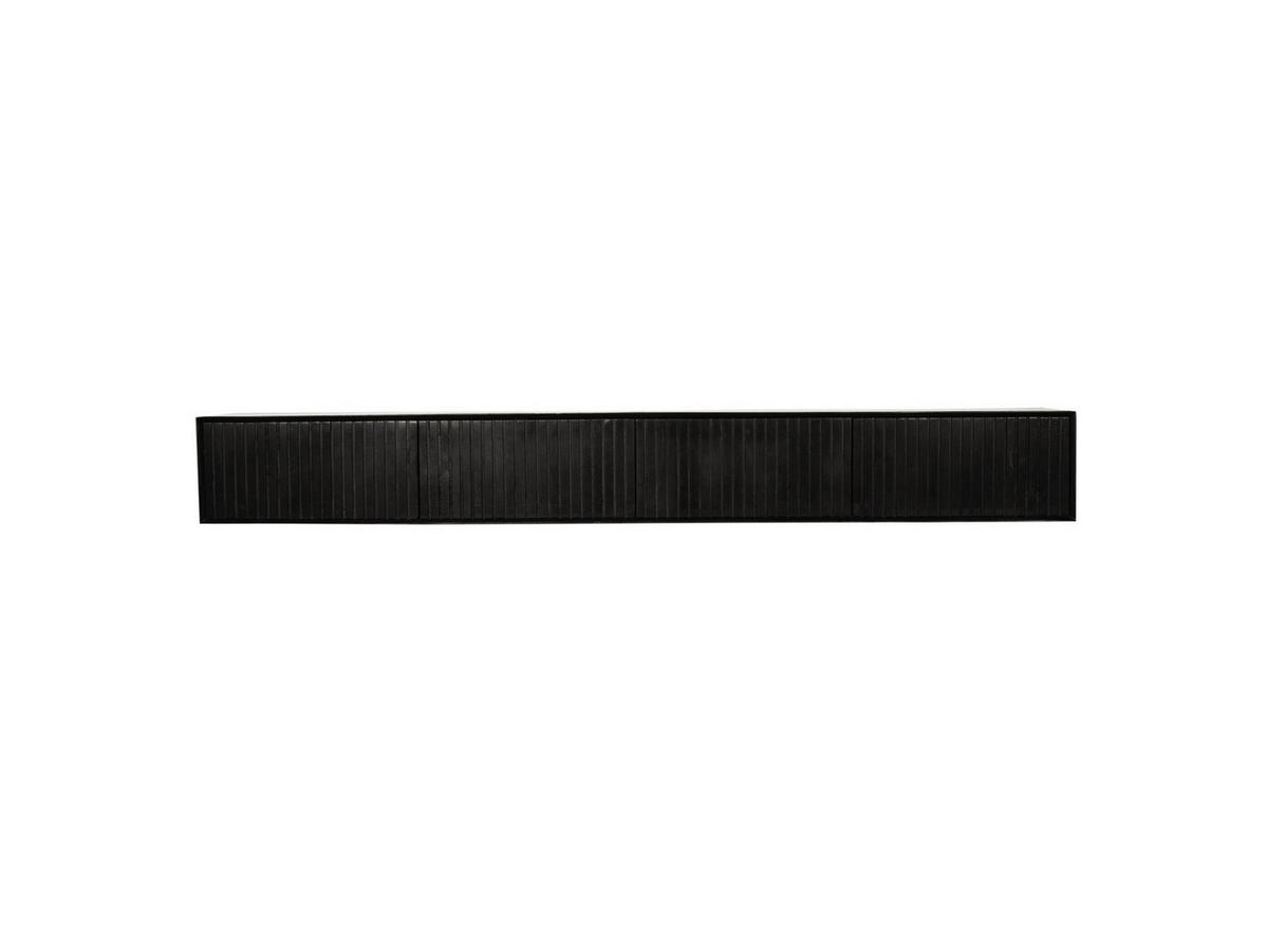 LOWBOARD Dimora Mangoholz 240 cm / 35 cm Schwarz - Schwarz, Holz (240/30/35cm) - Villa Möbel