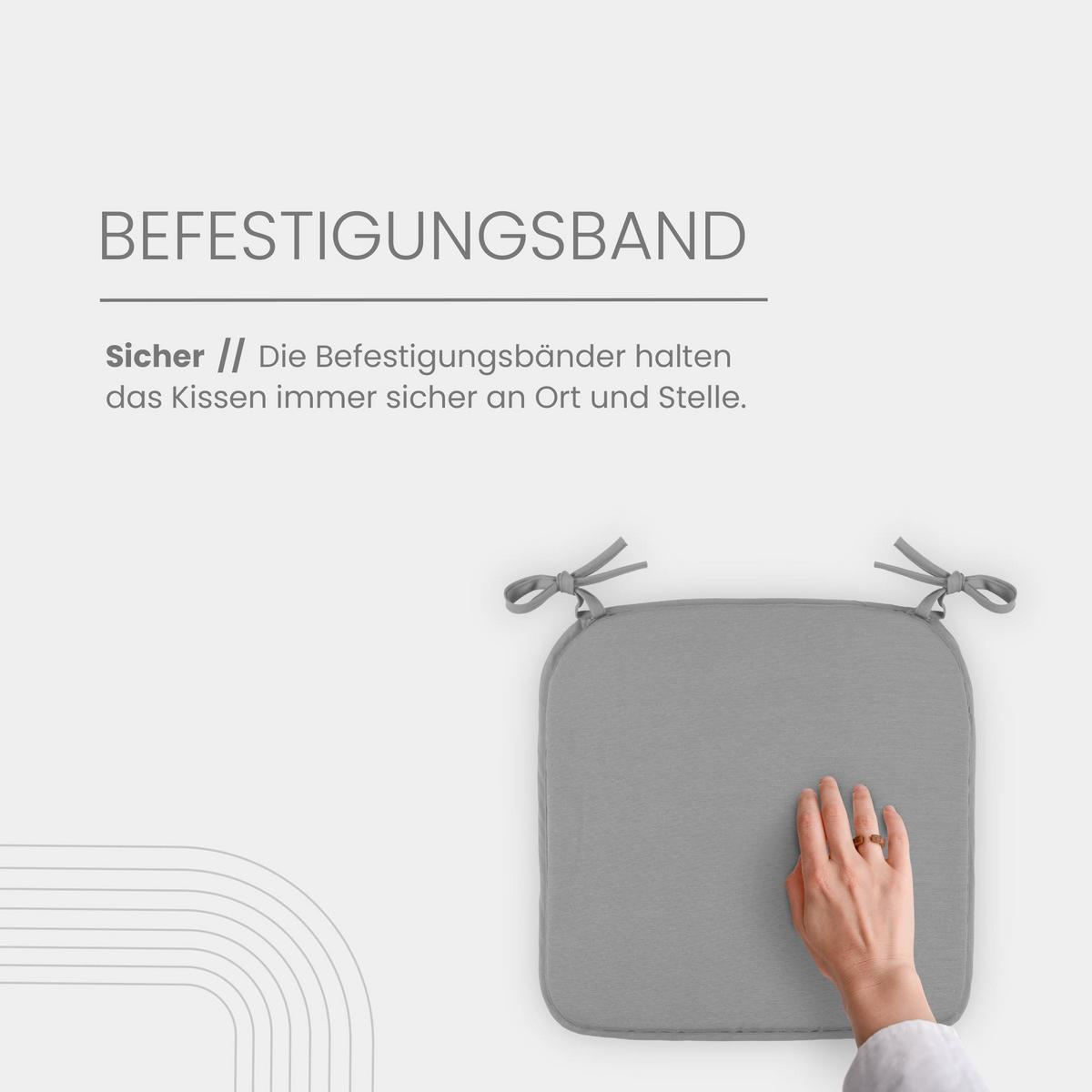 SKITZKISSEN Canvas 38x38cm Silber 4er-Pack - Silberfarben, Textil (38/38/2cm)