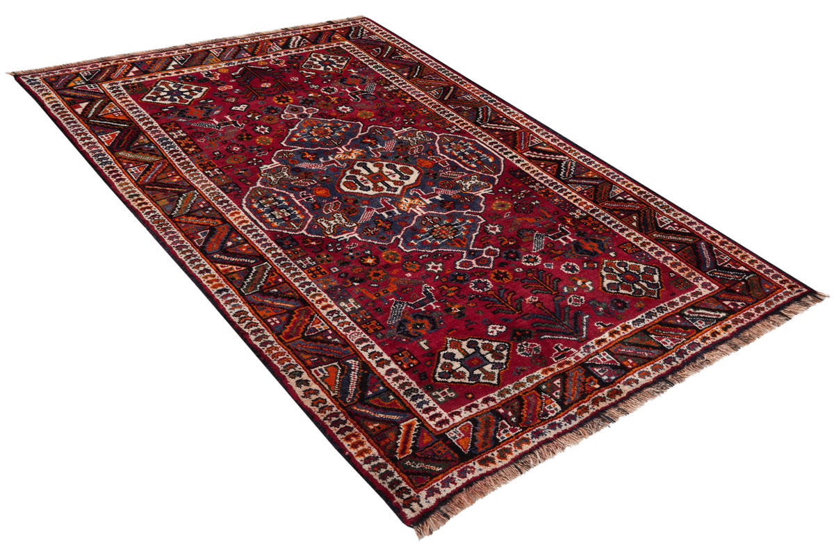 ORIENTTEPPICH handgeknüpft Gashgai Rot 161/110 cm Schurwolle - Rot, Textil (110/161cm) - Looma