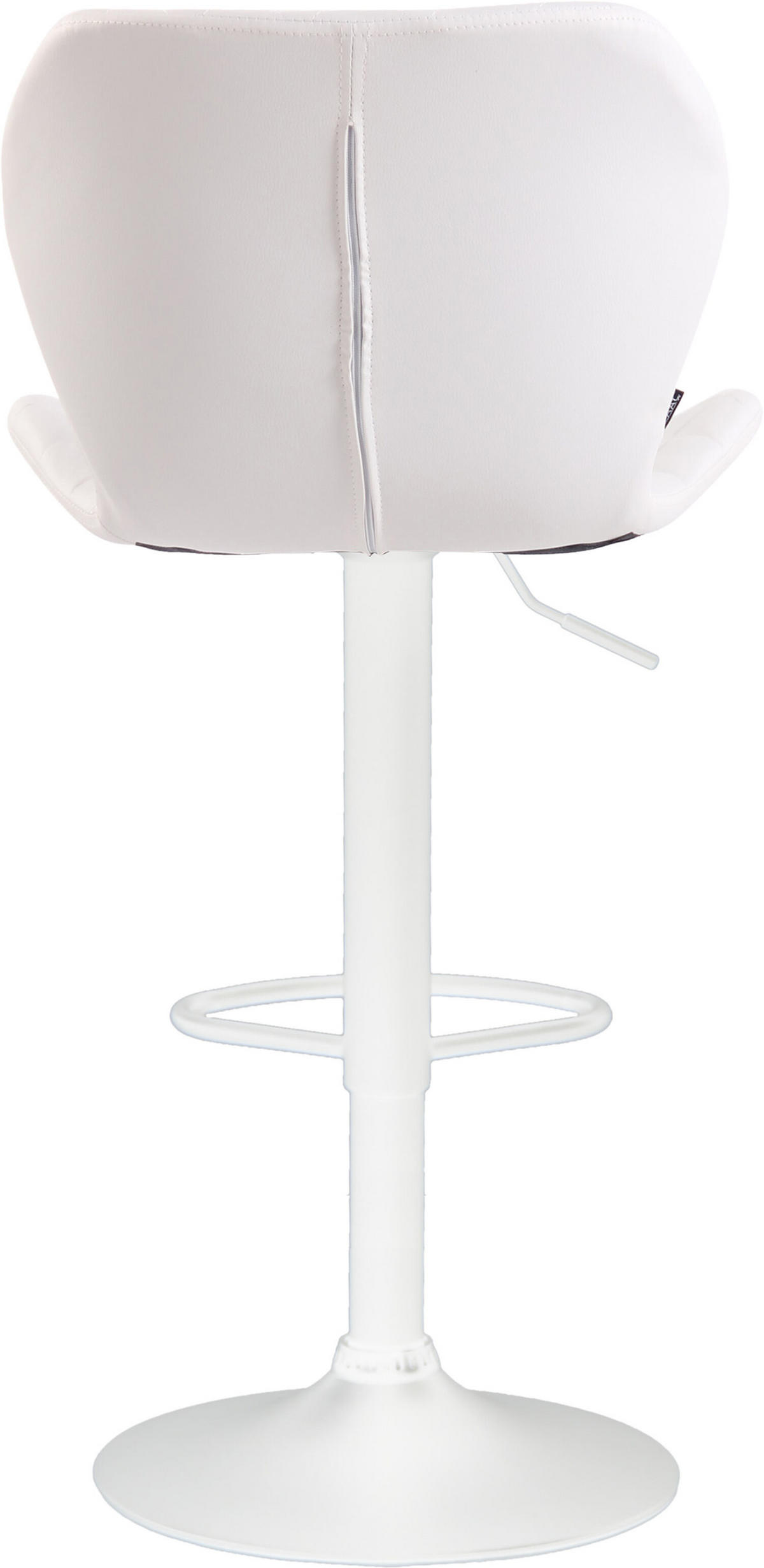 BARHOCKER Cora, Gestell weiß, Kunstleder Weiß - Weiß, Kunststoff/Textil (47/100/51cm) - TPFLiving