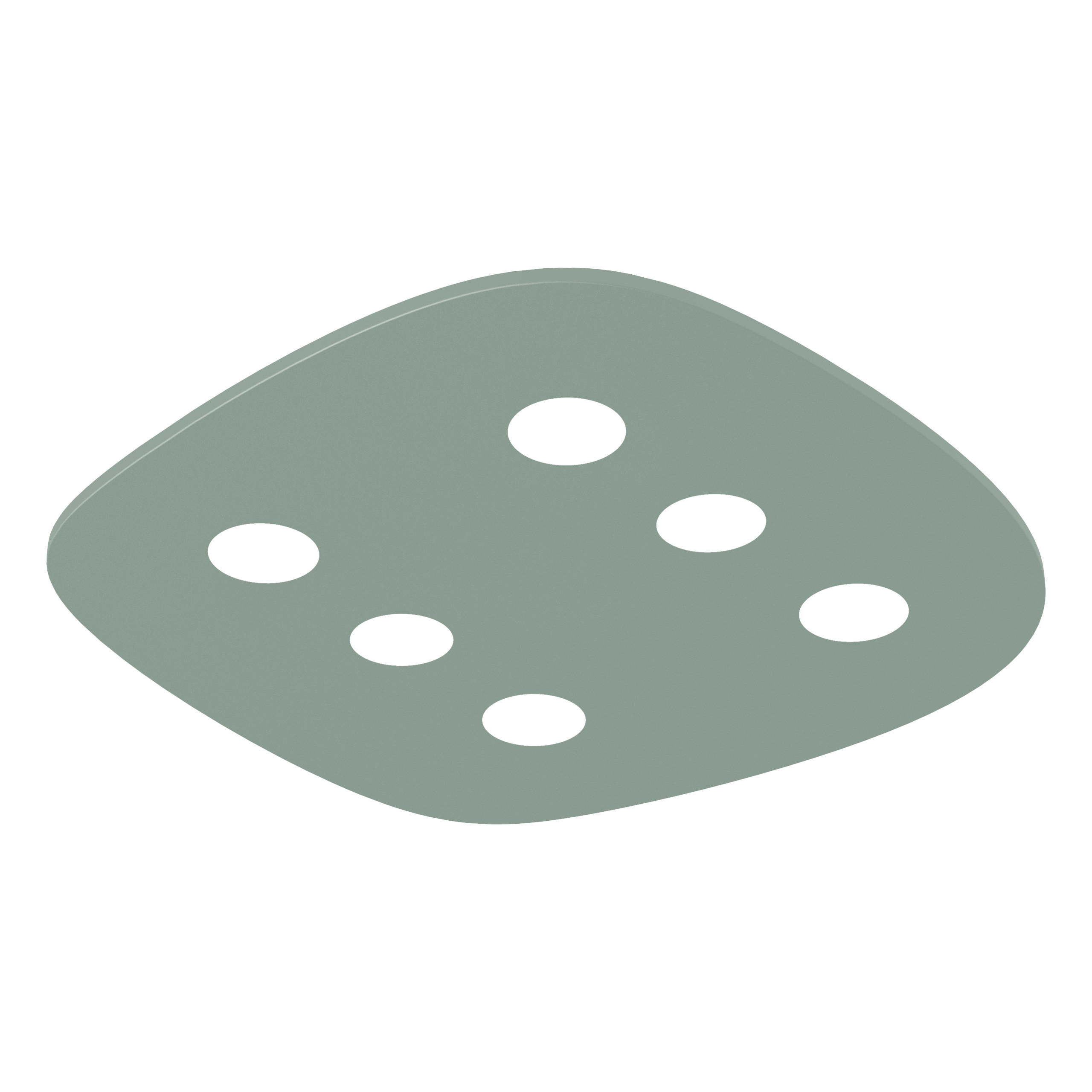 DECKENLEUCHTE - Grün, Metall (40/55/4cm) - Lumicom