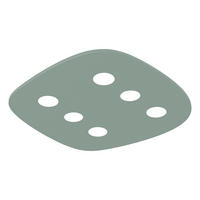 DECKENLEUCHTE - Grün, Metall (40/55/4cm) - Lumicom